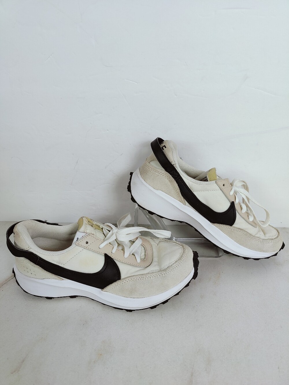 Nike Women's Waffle Debut Sanddrift/Black Sneakers, Sz 6